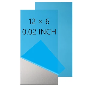 2 Pack 430 Stainless Steel Sheet Metal with Magnetic 12"×6"×0.02" | Premium magnetic 430 stainless steel. Food-safe solid steel plates ideal for kitchen, DIY, automotive and HVAC projects 2 Pack 430 Stainless Steel Sheet Metal with Magnetic 12"×6"×0.02" | Premium magnetic 430 stainless steel. Food-safe solid steel plates ideal for kitchen, DIY, automotive and HVAC projects