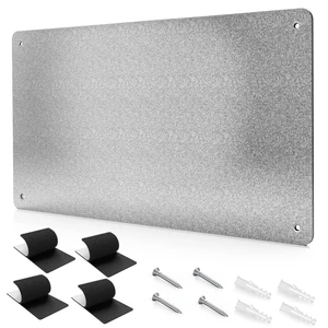 17.7" x 11.8" Metal Magnetic Board - Magnet Bulletin Board to Display Magnetic Letters Numbers Animal, Poetry, Spice Jars, Notes, Photos, Suitable for Wall, Refrigerator, Cubicle, Cabinet 17.7" x 11.8" Metal Magnetic Board - Magnet Bulletin Board to Display Magnetic Letters Numbers Animal, Poetry, Spice Jars, Notes, Photos, Suitable for Wall, Refrigerator, Cubicle, Cabinet
