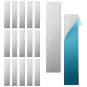20Pcs Metal Strips with Adhesive Backing Metal Tape for Magnets Adhesive Metall Plate for Magnetics Mount Steel Strips for Magnets Stick on Non-Steel Vents, 3.54x0.71in, Rectangular 20Pcs Metal Strips with Adhesive Backing Metal Tape for Magnets Adhesive Metall Plate for Magnetics Mount Steel Strips for Magnets Stick on Non-Steel Vents, 3.54x0.71in, Rectangular