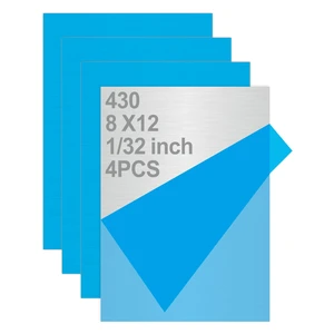 4PCS 8"x12"x1/32 Stainless Steel Sheets Metal Sheet Plates for Magnetic Mount Board Wall,Tickness 0.8mm 430 Stainless Steel Shim Stock Plates for Crafting, Kitchen, Office 4PCS 8"x12"x1/32 Stainless Steel Sheets Metal Sheet Plates for Magnetic Mount Board Wall,Tickness 0.8mm 430 Stainless Steel Shim Stock Plates for Crafting, Kitchen, Office