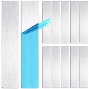 10 Pack Metal Plate for Magnets, 3.54x0.71 in Adhesive Metal Strips with Adhesive, Rectangular Magnetic Sheets for LED Lights, Phone Mounts Non-Steel Vent Covers 10 Pack Metal Plate for Magnets, 3.54x0.71 in Adhesive Metal Strips with Adhesive, Rectangular Magnetic Sheets for LED Lights, Phone Mounts Non-Steel Vent Covers