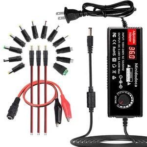 120W Power Supply Adjustable DC 3V ~ 24V Variable Universal Switching AC/DC Adapter Minidodoca AC to DC Converter with LED Voltage Display and 16 Tips, for 3V to 24V Household Electronics - 5000mA Max 120W Power Supply Adjustable DC 3V ~ 24V Variable Universal Switching AC/DC Adapter Minidodoca AC to DC Converter with LED Voltage Display and 16 Tips, for 3V to 24V Household Electronics - 5000mA Max