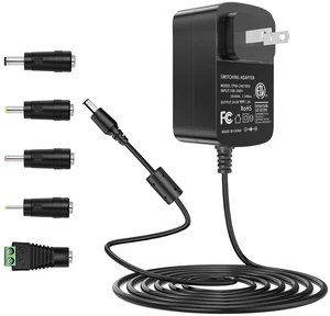 100V-240V to 24V Power Supply, 24V 1A Power Adapter 5.5x2.1mm with 5 Tips | Compatibility with 24Volt 1A 1000mA 0.8A 800mA 0.7A 700mA 0.5A 500mA Equipment UL Lited with 5.91Ft Power Cord 100V-240V to 24V Power Supply, 24V 1A Power Adapter 5.5x2.1mm with 5 Tips | Compatibility with 24Volt 1A 1000mA 0.8A 800mA 0.7A 700mA 0.5A 500mA Equipment UL Lited with 5.91Ft Power Cord
