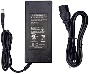 UL Listed 12V 8A Power Supply Adapter, 96W AC to DC Transformer | AC 100-240V to DC 12V 8A, 4ft DC Cord, 5.5 X 2.5mm Barrel Plug, For LED Strip Lights, CCTV Camera, 3D Scanner UL Listed 12V 8A Power Supply Adapter, 96W AC to DC Transformer | AC 100-240V to DC 12V 8A, 4ft DC Cord, 5.5 X 2.5mm Barrel Plug, For LED Strip Lights, CCTV Camera, 3D Scanner