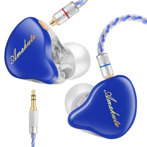 in-Ear Monitor with Detachable Silver-Plated,no mic | HiFi IEM, Tesla Dual Dynamic Driver Wired Earbuds, Noise-Isolating In-Ear Headphones for Singers & Audiophiles (Blue & Clear) in-Ear Monitor with Detachable Silver-Plated,no mic | HiFi IEM, Tesla Dual Dynamic Driver Wired Earbuds, Noise-Isolating In-Ear Headphones for Singers & Audiophiles (Blue & Clear)