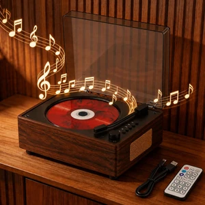 Portable CD Player with Bluetooth 5.3 for Home, Hi-Fi Dual Stereo Speakers, Remote Control, 2000Mha Battery, Desktop Retro Music Player for Kids, Support USB/3.5mm AUX/Type-C Portable CD Player with Bluetooth 5.3 for Home, Hi-Fi Dual Stereo Speakers, Remote Control, 2000Mha Battery, Desktop Retro Music Player for Kids, Support USB/3.5mm AUX/Type-C