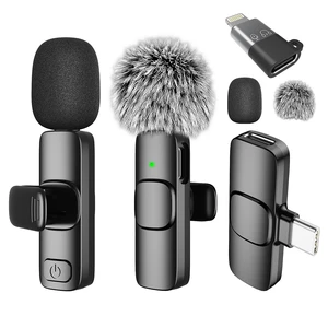 Mini Microphone for iPhone Android - Wireless Lavalier Microphone USB-C Lightning, Noise Cancelling Clip On Mic, 65ft Range, 12H Battery for Video Recording TikTok YouTube Content Creators Mini Microphone for iPhone Android - Wireless Lavalier Microphone USB-C Lightning, Noise Cancelling Clip On Mic, 65ft Range, 12H Battery for Video Recording TikTok YouTube Content Creators