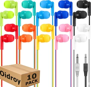 Bulk Wired Earbuds 10 Pack for Multicolor for School Classroom Students | Wholesales Stereo in Ear Headphones for Children Toddler Teen Skids Boys Girls Bulk Wired Earbuds 10 Pack for Multicolor for School Classroom Students | Wholesales Stereo in Ear Headphones for Children Toddler Teen Skids Boys Girls