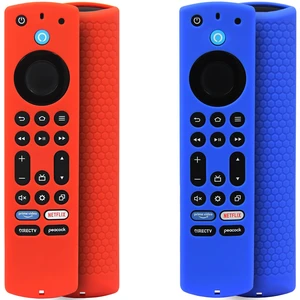 Silicone Remote Case (2pcs) for Fire TV Stick 4K Max/Insignia/Pioneer/Omni (QLED) Series Fire TV Alexa Voice Remote Enhanced w/Lanyard (Red,Blue) Silicone Remote Case (2pcs) for Fire TV Stick 4K Max/Insignia/Pioneer/Omni (QLED) Series Fire TV Alexa Voice Remote Enhanced w/Lanyard (Red,Blue)