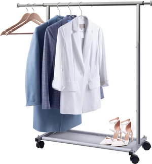 Short Clothing Racks for Hanging Clothes with Bottom Shelves and Wheels Heavy Duty Rolling Clothes Rack Kids Clothing Rack for Adult Coat, Closet, Wardrobe (Silver) Short Clothing Racks for Hanging Clothes with Bottom Shelves and Wheels Heavy Duty Rolling Clothes Rack Kids Clothing Rack for Adult Coat, Closet, Wardrobe (Silver)