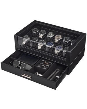 Watch Box for Men, 12 Slots Watch Display Holder -Black
Clear Acrylic Top, Large Capacity PU Leather Case with Drawer Organizer, Jewelry Storage, Ideal Gift for Men Women Watch Box for Men, 12 Slots Watch Display Holder -Black
Clear Acrylic Top, Large Capacity PU Leather Case with Drawer Organizer, Jewelry Storage, Ideal Gift for Men Women