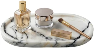 Marble Vanity Tray for Bathroom Counter, Stone Catchall Tray for Perfume, Soap, Jewelry and Skincare, Bathroom Countertop Organizer for Vanity, Dresser or Kitchen Sink, 11.8 x 6.3 Inch Marble Vanity Tray for Bathroom Counter, Stone Catchall Tray for Perfume, Soap, Jewelry and Skincare, Bathroom Countertop Organizer for Vanity, Dresser or Kitchen Sink, 11.8 x 6.3 Inch