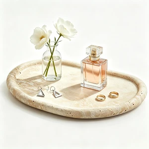 Natural Travertine Tray,Marble Ring Dish for Bathroom,Special-Shaped Jewelry Tray,Dressing Table, Bedside Table,Home Decor,Beige Large (NS030) Natural Travertine Tray,Marble Ring Dish for Bathroom,Special-Shaped Jewelry Tray,Dressing Table, Bedside Table,Home Decor,Beige Large (NS030)