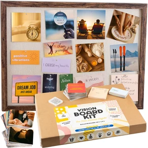 ZEDORA Kit de tablero de visión Tablero de corcho de 15.3 x 11 pulgadas con 235 imágenes de tablero de visión, gran regalo y tablero de ensueño, tablero de humor y libro de collage. Setter de ZEDORA Kit de tablero de visión Tablero de corcho de 15.3 x 11 pulgadas con 235 imágenes de tablero de visión, gran regalo y tablero de ensueño, tablero de humor y libro de collage. Setter de