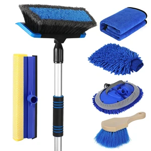 Wontolf 62'' Car Wash Brush with Long Handle, Scratch-Free Soft Bristles Sturdy Car Wash Mop Kit, Complete Car Cleaning Brush Kit Wash Mitt Towel Windshield Squeegee Wheel Tire Brush for Car Truck RV Wontolf 62'' Car Wash Brush with Long Handle, Scratch-Free Soft Bristles Sturdy Car Wash Mop Kit, Complete Car Cleaning Brush Kit Wash Mitt Towel Windshield Squeegee Wheel Tire Brush for Car Truck RV