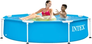 INTEX Metal Frame 8ft x 20in Round Above Ground Swimming Pool INTEX Metal Frame 8ft x 20in Round Above Ground Swimming Pool