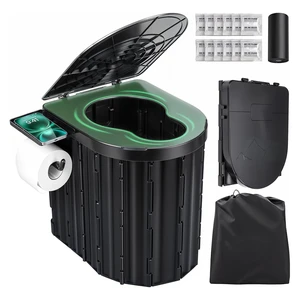 Sckee Camping Toilet, Portable Toilet for Adults, Portable Travel Folding Toilet with Lid and Paper Holder, Compact Potty for Car, Camp Toilet Portable Toilet for Camping, Hiking,Truck, RV, Beach Sckee Camping Toilet, Portable Toilet for Adults, Portable Travel Folding Toilet with Lid and Paper Holder, Compact Potty for Car, Camp Toilet Portable Toilet for Camping, Hiking,Truck, RV, Beach