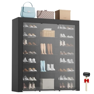 9-Tier Large Tall Shoe Rack with Covers 40-46 Pairs, Sneaker Rack Organizer Shoes Cabinet Closed Shelves Shoe Stand Holder for Garage Bedroom,Zapateras Organizer for Shoes 50 Pares 9-Tier Large Tall Shoe Rack with Covers 40-46 Pairs, Sneaker Rack Organizer Shoes Cabinet Closed Shelves Shoe Stand Holder for Garage Bedroom,Zapateras Organizer for Shoes 50 Pares