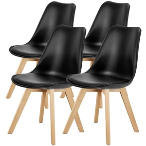 Modern Dining Chairs Set of 4, Plastic Kitchen Chairs with Wood Legs
Lightweight Side Chair, Wood Legs, Backrest, Pu Leather, Armless, Living Room, Bedroom, Apartment, Black Modern Dining Chairs Set of 4, Plastic Kitchen Chairs with Wood Legs
Lightweight Side Chair, Wood Legs, Backrest, Pu Leather, Armless, Living Room, Bedroom, Apartment, Black