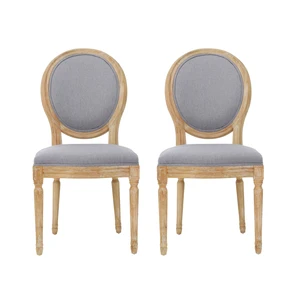 Knight Home Phinnaeus Fabric Dining Chairs, 2-Pcs Set, Light Grey Knight Home Phinnaeus Fabric Dining Chairs, 2-Pcs Set, Light Grey
