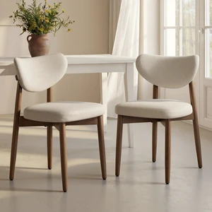 Wooden Dining Chairs Set of 2, Upholstered Kitchen Chairs
Solid Wood Legs, Ergonomic Curved Backrest, Built-in Handle, Mid Century Modern, for Kitchen Dining Vanity, Cappuccino Beige Wooden Dining Chairs Set of 2, Upholstered Kitchen Chairs
Solid Wood Legs, Ergonomic Curved Backrest, Built-in Handle, Mid Century Modern, for Kitchen Dining Vanity, Cappuccino Beige