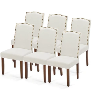 Dining Chairs Set of 6, Upholstered Accent Chair, Beige
Wooden Legs, Padded Seat, High Back, Armless, Mid Century, Living Room, Restaurant, Kitchen Table Dining Chairs Set of 6, Upholstered Accent Chair, Beige
Wooden Legs, Padded Seat, High Back, Armless, Mid Century, Living Room, Restaurant, Kitchen Table