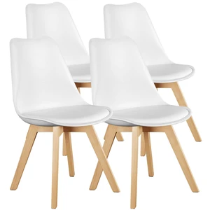 Dining Chairs Set of 4, PU Leather Accent Chairs for Living Room
Upholstered Kitchen Side Chair, Curved Backrest, Wood Legs, Armless, Mid Century Modern, Outdoor Patio, Bedroom, White Dining Chairs Set of 4, PU Leather Accent Chairs for Living Room
Upholstered Kitchen Side Chair, Curved Backrest, Wood Legs, Armless, Mid Century Modern, Outdoor Patio, Bedroom, White