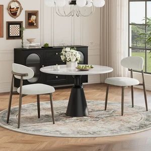 Dining Chairs Set of 2, Upholstered Kitchen & Dining Room Chairs with Curved Back and Bronze Metal Legs, Comfortable Modern Dining Side Chairs for Dining Room, Kitchen, Beige Dining Chairs Set of 2, Upholstered Kitchen & Dining Room Chairs with Curved Back and Bronze Metal Legs, Comfortable Modern Dining Side Chairs for Dining Room, Kitchen, Beige