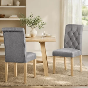 Dining Chairs Set of 2 Modern Upholstered Parson Chairs Dark Gray
Button Tufted High Back Dining Room Chairs with Fabric Padded Seat, Solid Wood Legs, Armless Design for Kitchen Living Room Dining Chairs Set of 2 Modern Upholstered Parson Chairs Dark Gray
Button Tufted High Back Dining Room Chairs with Fabric Padded Seat, Solid Wood Legs, Armless Design for Kitchen Living Room
