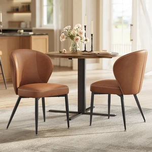 Dining Chairs Set of 2, Upholstered Kitchen Chairs
Synthetic Leather with Stitching, Mid-Century Modern, Easy Assembly, Living Room Lounge, Caramel Brown, EKHO Collection Dining Chairs Set of 2, Upholstered Kitchen Chairs
Synthetic Leather with Stitching, Mid-Century Modern, Easy Assembly, Living Room Lounge, Caramel Brown, EKHO Collection