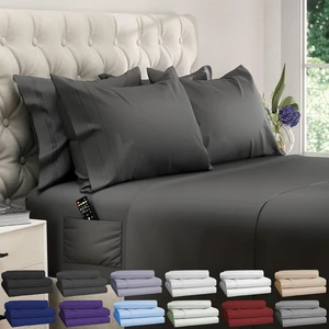 King Size Sheets Set - 6 pcs Breathable Cooling Sheets King Size
up to 21" Extra Deep Pocket King Sheet Set with Side Pockets - Extra Soft 100% Double Brushed Hotel Luxury Bedding - Gray King Size Sheets Set - 6 pcs Breathable Cooling Sheets King Size
up to 21" Extra Deep Pocket King Sheet Set with Side Pockets - Extra Soft 100% Double Brushed Hotel Luxury Bedding - Gray