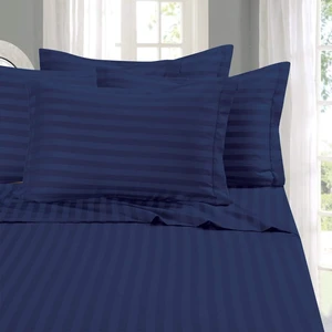 Comfort Softest and Coziest 6-Piece Sheet Set - 1500 Thread Count Egyptian Quality Luxurious Wrinkle Resistant 6-Piece Damask Stripe Bed Sheet Set, King, Navy Blue Comfort Softest and Coziest 6-Piece Sheet Set - 1500 Thread Count Egyptian Quality Luxurious Wrinkle Resistant 6-Piece Damask Stripe Bed Sheet Set, King, Navy Blue