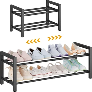 Expandable Metal Shoe Rack for Closet & Entryway, Shoe Storage Organizer
2 Tier Adjustable Width Holds 69 Pairs Heavy-Duty Steel Space-Saving Design Easy Assembly Expandable Metal Shoe Rack for Closet & Entryway, Shoe Storage Organizer
2 Tier Adjustable Width Holds 69 Pairs Heavy-Duty Steel Space-Saving Design Easy Assembly
