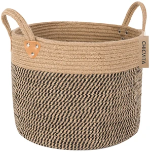Wicker Storage Basket with Leather Handles, 14" x 12", Black
Decorative Woven Basket for Toys, Shoes, Blankets & Laundry Storage, Living Room & Bedroom Organizer, Indoor Plant Basket Wicker Storage Basket with Leather Handles, 14" x 12", Black
Decorative Woven Basket for Toys, Shoes, Blankets & Laundry Storage, Living Room & Bedroom Organizer, Indoor Plant Basket