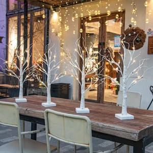 Home Decorations Light Up White Birch Tree Indoor Christmas Decor, 4 Pack Battery Operated/USB Lighted Tabletop Money Tree Lamp Led Lights Xmas Wedding Centerpiece Table Room (2 Ft) Home Decorations Light Up White Birch Tree Indoor Christmas Decor, 4 Pack Battery Operated/USB Lighted Tabletop Money Tree Lamp Led Lights Xmas Wedding Centerpiece Table Room (2 Ft)