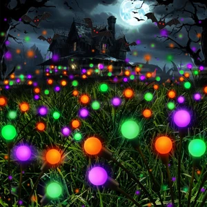 Solar Lights Outdoor, 6 Pack Firefly Lights Halloween Decorations
Orange Green and Purple, 2 Lighting Modes, Sway by Wind, Waterproof Solar Pathway Lights for Garden Yard Lawn Horror Solar Lights Outdoor, 6 Pack Firefly Lights Halloween Decorations
Orange Green and Purple, 2 Lighting Modes, Sway by Wind, Waterproof Solar Pathway Lights for Garden Yard Lawn Horror
