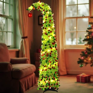 5 ft Whimsical Christmas Tree with 50 LED Lights Tinsel Green
Curved Pop up Tree, Plastic Tinsel Sparkles with Leds, for Apartment Fireplace Porch Corner Xmas Decor 5 ft Whimsical Christmas Tree with 50 LED Lights Tinsel Green
Curved Pop up Tree, Plastic Tinsel Sparkles with Leds, for Apartment Fireplace Porch Corner Xmas Decor
