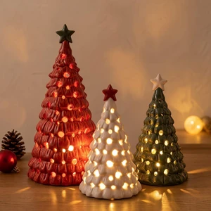 3 Pcs Mini Lighted Ceramic Christmas Tree Figurines, Red White Green
Illuminated Festive Display Decor with Star Toppers and Warm LED Glow for Tabletops, Mantels, Shelves and Centerpieces 3 Pcs Mini Lighted Ceramic Christmas Tree Figurines, Red White Green
Illuminated Festive Display Decor with Star Toppers and Warm LED Glow for Tabletops, Mantels, Shelves and Centerpieces