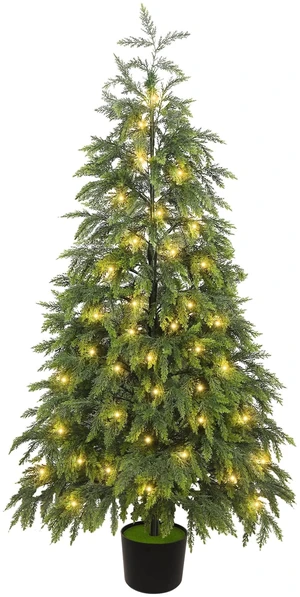 5FT Cedar Christmas Tree with Lights Artificial Potted Tree
Timer, 120 LEDs, Lighted Fake Trees, Front Porch Outdoor Indoor Decor, Christmas Decorations for Home Garden 5FT Cedar Christmas Tree with Lights Artificial Potted Tree
Timer, 120 LEDs, Lighted Fake Trees, Front Porch Outdoor Indoor Decor, Christmas Decorations for Home Garden