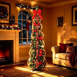 6ft Pop Up Prelit Pencil Artificial Christmas Tree with Remote Control
180cm Collapsible Slim Christmas Tree,Pre-Decorated Ornaments,Pre-Lit Warm White & Multi-Color Lights,Space-Saving Profile 6ft Pop Up Prelit Pencil Artificial Christmas Tree with Remote Control
180cm Collapsible Slim Christmas Tree,Pre-Decorated Ornaments,Pre-Lit Warm White & Multi-Color Lights,Space-Saving Profile