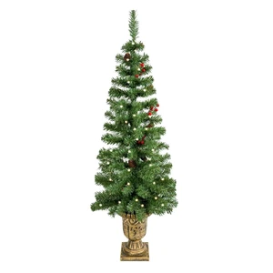 4FT Pre-Lit Artificial Potted Christmas Tree with 50 Lights
Green tree Battery operated small fake tree with 140 tips, Xmas pine cones tree Adorned with red berry decor 4FT Pre-Lit Artificial Potted Christmas Tree with 50 Lights
Green tree Battery operated small fake tree with 140 tips, Xmas pine cones tree Adorned with red berry decor
