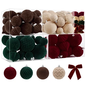 80pcs Velvet Christmas Tree Balls Ornaments Set Decorations Red
Elegance Flocked Shatterproof Plastic Decorative Baubles for Xmas Tree Party with Hanging Strings, Wine Red Green Brown Gold 80pcs Velvet Christmas Tree Balls Ornaments Set Decorations Red
Elegance Flocked Shatterproof Plastic Decorative Baubles for Xmas Tree Party with Hanging Strings, Wine Red Green Brown Gold