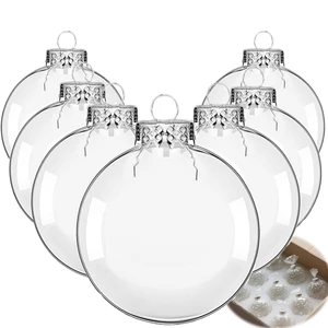 Glass Christmas Ornaments, 3.15 inch DIY Christmas Ornaments Balls, Glass Ornaments for Crafts Fillable - 12 PCS Glass Christmas Ornaments, 3.15 inch DIY Christmas Ornaments Balls, Glass Ornaments for Crafts Fillable - 12 PCS