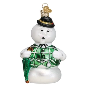 Old World Christmas Sam The Snowman Glass Blown Ornament for Christmas Tree, Handcrafted Holiday Decoration, Rudolph Collection Old World Christmas Sam The Snowman Glass Blown Ornament for Christmas Tree, Handcrafted Holiday Decoration, Rudolph Collection