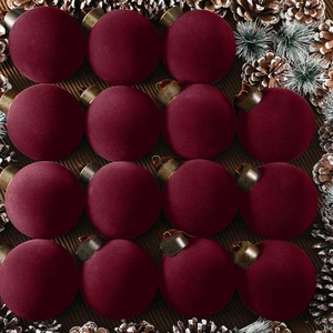 15 Pcs Velvet Christmas Ball Ornaments, Burgundy
Flocked Christmas Tree Balls Bulk, Plastic Decorative Hanging Ornaments for Xmas Holiday Decor 15 Pcs Velvet Christmas Ball Ornaments, Burgundy
Flocked Christmas Tree Balls Bulk, Plastic Decorative Hanging Ornaments for Xmas Holiday Decor