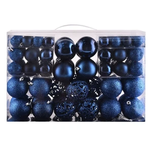 Balls Tree Ornaments Set, Shatterproof Xmas Decorations Set with Reusable Hand-held Gift Package for Holiday Indoor Tree Decor (100Pcs, Dark Blue) Balls Tree Ornaments Set, Shatterproof Xmas Decorations Set with Reusable Hand-held Gift Package for Holiday Indoor Tree Decor (100Pcs, Dark Blue)