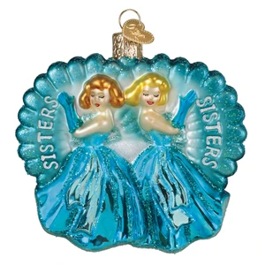 World Christmas Sisters Sisters Glass Blown Ornament for Christmas Tree, Handcrafted Holiday Decoration, Family Collection World Christmas Sisters Sisters Glass Blown Ornament for Christmas Tree, Handcrafted Holiday Decoration, Family Collection