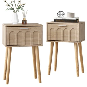 Nightstand Set of 2, Small Bed Side Table with Arch Door
Mid-Century Bedside Table, End Table with Wood Legs for Bedroom, Small Space (Natural) Nightstand Set of 2, Small Bed Side Table with Arch Door
Mid-Century Bedside Table, End Table with Wood Legs for Bedroom, Small Space (Natural)