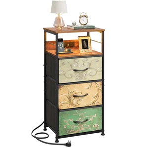 Night Stand with Charging Station, LED 3 Drawer Bedside Table, Floral
LED Tall Dresser, App RGB Lights, 3USB+2AC, 3Drawers+Open Shelf, Waterproof, Stable, Easy Assembly Night Stand with Charging Station, LED 3 Drawer Bedside Table, Floral
LED Tall Dresser, App RGB Lights, 3USB+2AC, 3Drawers+Open Shelf, Waterproof, Stable, Easy Assembly
