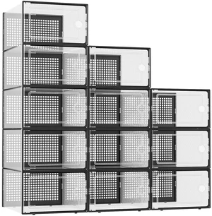 Large Shoe Storage Boxes 12 Pack, Clear Stackable Shoe Organizer
Drop-Front Space-Saving Shoe Cases for Closet, Entryway & Under-Bed Storage, Family Organizer,Black Large Shoe Storage Boxes 12 Pack, Clear Stackable Shoe Organizer
Drop-Front Space-Saving Shoe Cases for Closet, Entryway & Under-Bed Storage, Family Organizer,Black